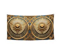 Sun Old Toile de fond à suspendre avec impression de grâce égyptienne intemporelle pour fête, décoration intérieure ou extérieure pour événements festifs