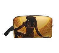 Sun Old - Trousse de maquillage imprimée avec inscription « Grace » égyptienne - Grande trousse de maquillage de voyage étanche - Trousse de toilette pour femmes, mamans, filles, blanc, Taille unique,