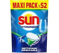 SUN - Optimum Pastilles Lave-Vaisselle Tout en 1-52 capsules - nettoyage impeccable