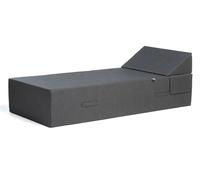 SUN PACK UMBRELLA POUF | 1 Lit de piscine COZIP une place 200x88xh38cm + 1 coussin 50x50cm+ 1 pouf 40x40cm Anthracite / Anthracite / Anthracite