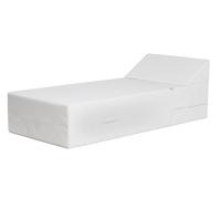 SUN PACK UMBRELLA POUF | 1 Lit de piscine COZIP une place 200x88xh38cm + 1 coussin 50x50cm+ 1 pouf 40x40cm Blanc / Anthracite / Blanc