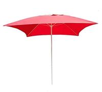 Sun Parasol Umbrella Garden Parasols 6.6Ft/2m Square Patio Garden Table Umbrella, Perfect for Outdoor Yard, Beach Commercial Event Market, Swimming Pool, Red
