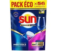 Sun Pastilles Lave-Vaisselle Absolu Tout-en-1 Brillance - 56 capsules