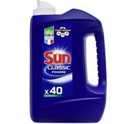 Sun Poudre de Lavage Lave-Vaisselle Classique, Efficace contre les tâches les plus tenaces, 40 Lavages