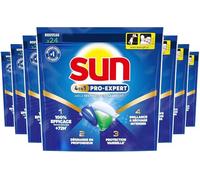 Sun - Pro Expert - 168 Pastilles Lave Vaisselle - Action 4 en 1 - Regular - Elimine 100% des taches brûlées de +72h - dégraissent en Profondeur - 24 Capsules (Lot de 7)