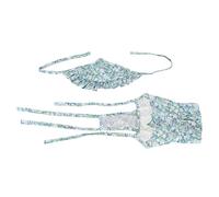 Sun Proof Pet Dress with Hat & Suspender | Floral Princess Skirt Suit for Small Dogs/Cats | Fashion Outfit for Beach Holidays/Parties/Daily Use (XL)