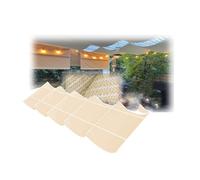 Sun Protection Proof Sliding Roller Blind Wave Awning, HDPE Roof Shade Cover, with Hardware Wire Cable，for Outdoors Garden Patio Party(1.5 * 9m)