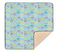 Sun Rainball Cloud Tapis de gym et d'activités doux rembourré pour bébé Tapis de sport confortable pour bébé et nourrisson 127 x 127 cm