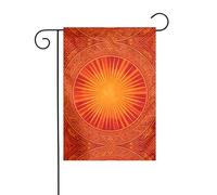 Sun Ray Drapeau de jardin double face en toile de jute résistante aux intempéries pour terrasse 30,5 x 45,7 cm