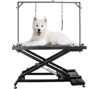 SUN RDPP Table de toilettage électrique pour Chien de Style X, Grande Station de Bain Durable en Acier Inoxydable, Table de toilettage hydraulique pour Petits/Grands Chiens