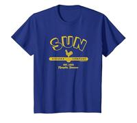 Sun Records Simple Sun Logo T-Shirt, Enfant, Bleu Royal, 4 Ans
