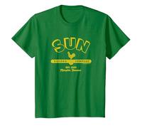 Sun Records Simple Sun Logo T-Shirt, Enfant, Vert Kelly, 3 Ans