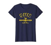 Sun Records Simple Sun Logo T-Shirt, Femme, Bleu Marine, XL