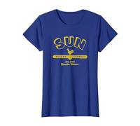 Sun Records Simple Sun Logo T-Shirt, Femme, Bleu Royal, L