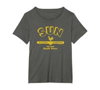 Sun Records Simple Sun Logo T-Shirt, Femme Grandes Tailles, Asphalte, 2X