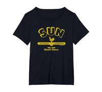 Sun Records Simple Sun Logo T-Shirt, Femme Grandes Tailles, Noir, 1X