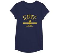 Sun Records Simple Sun Logo T-Shirt, Fille, Bleu Marine, XS