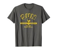 Sun Records Simple Sun Logo T-Shirt, Homme, Asphalte, 6XL