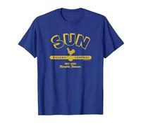 Sun Records Simple Sun Logo T-Shirt, Homme, Bleu Royal, M