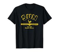 Sun Records Simple Sun Logo T-Shirt, Homme, Noir, 6XL