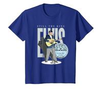 Sun Records X Elvis Presley est Toujours Roi T-Shirt, Enfant, Bleu Royal, 3 Ans
