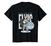 Sun Records X Elvis Presley est Toujours Roi T-Shirt, Enfant, Noir, 10 Ans
