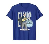 Sun Records X Elvis Presley est Toujours Roi T-Shirt, Homme, Bleu Royal, XL