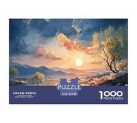 Sun Reflecting on The Calm Lake 1000 Pièces Carton Extra-épais Lot de Puzzles Oriental Moonlit Stimulant Et Éducatif Défi Unique Puzzles pour Adultes Et Enfants 52x38cm/1000pcs