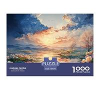Sun Reflecting on The Calm Lake 1000 Pièces Carton Premium Coffret De Puzzles Oriental Moonlit Stimulant Et Éducatif Jeu Créatif Puzzles As Birthday Gifts 70x50cm/1000pcs