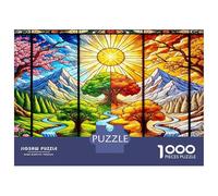 Sun River Mountain 1000 Pièces Puzzle Premium Mosaïque paysagère Vivante Coffret Puzzle Carton Solide - Ultra Dur pour Couples, Top Noté, Cadeau Noël Parfait pour Tout Le Monde 70x50cm/1000pcs