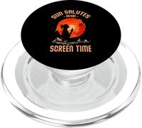 Sun Salutes Before Screen Time PopSockets PopGrip pour MagSafe