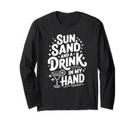 Sun Sand and a Drink in My Hand Retro Wave Manche Longue