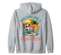 Sun Sand and A Drink in My Hand Squelette Summer Casual Wear Sweat à Capuche
