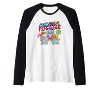 Sun Sea & Fuggler Vacay Vibes Retro Manche Raglan