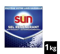 SUN - Sel Régénérant Efficace pour Adoucisseur, Qualité Standard en Boîte Pratique 1kg - Le lot de 4