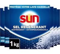 SUN - Sel Régénérant Lave-Vaisselle Standard - prévient les dépôts de calcaire et adoucit l'eau (lot de 6x1kg)