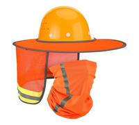 Sun Shade for Hard Hat with Reflective Strip Neck Gaiter Visibility High
