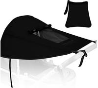 Sun Shade For Stroller,Canopy Canopy For Pram,Upf 50+ Waterproof Moses Basket With Adjustable Window And Side Wings,Sun Protection For Carrycot,Moses Basket (Black)