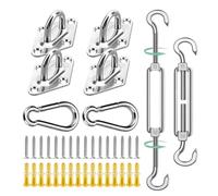Sun Shade Kit de fixation pour auvent - Triangle, tendeur haute performance, crochet en acier inoxydable, accessoires de fixation pour piscine, jardin, jardin