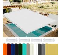 Sun Shade Sail Canopy 0.5 x 1.5 m 98% UV Protection,Polyester, Filet d'ombrage Rectangle avec 4 X Cordes de 1.5M pour Patio Jardin Terrasse, Blanc