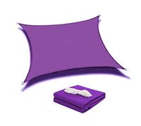 Sun Shade Sail Canopy Rectangle résistant à l'eau Résistant UV Bloc Polyester Oxford Tissue Sunding Shelters de Soleil pour Le de Patio Installation activités Purple