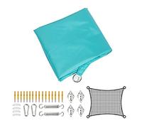 Sun Shade Sail Garden Suncreen auvent auvent auvent Couvercle du Rectangle étanche Rectangle Sunshade avec kit de Fixation pour la Cour de Balcon de Patio extérieur, Bleu du lac Bleu