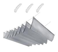 Sun Shade Sail Heavy Duty Waterproof Retractable Tarp with Wavy Design