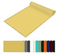 Sun Shade Sails 150 x 200 cm Tissu Polyester UV Protection avec Oeillets Toiles D'Ombrages pour Patio Paravent Et Bâche, Couleur Crème