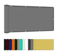 Sun Shade Sails 160 x 200 cm Tissu Polyester UV Protection avec Oeillets Toiles D'Ombrages pour Terrasses Balcons Et Jardins, Gris Clair