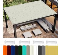 Sun Shade Sails 3.5 x 8 m 98% UV Protection,Polyester, Rectangulaire Toile Ombrage Imperméable avec 4 X Cordes de 1.5M pour Patio Jardin Terrasse, Ivoire