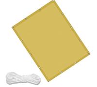 Sun Shade Sails 350 x 640 cm Tissu Polyester UV Protection avec Oeillets Filet Protection Solaire pour Piscine Voitures Camping et Patio, Jaune Sable