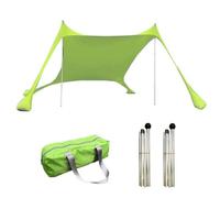 Sun Shade Tente de Plage, 3 x 3 m, Zone de Protection UV imperméable, Couverture extérieure Portable, Jardin, terrasse, Camping, abri de Voiture, Vacances, Solaire, auvent pour Voyages