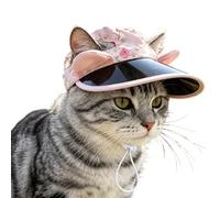 Sun Shield Hat, Cat UV Protection Headwear, Breathable Summer Pet Cap Design, Lightweight Mesh Cooling Fabric Gear, Adjustable Strap Cute, Outdoor Travel Pet Sun Use