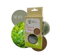Sun&Sia Eponge en Konjac 100% Naturelle au Thé Vert